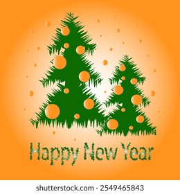 Tarjeta de Navidad con árbol de Navidad