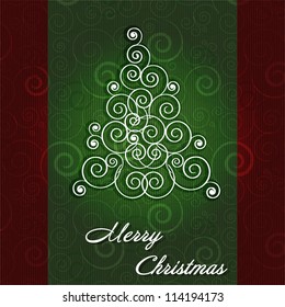 Christmas card with christmas tree