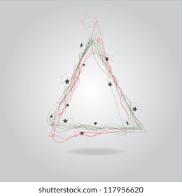 Christmas card. Christmas tree