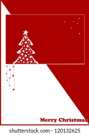 Christmas card with Christmas tree