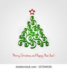 Christmas card with christmas tree
