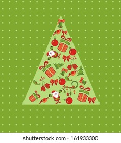  Christmas card with tree 