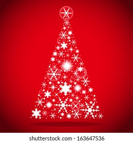 Christmas card with Christmas tree