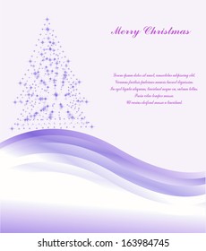 Christmas card with tree
