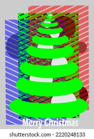 tarjeta de navidad con árbol de navidad