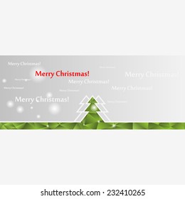 Christmas card with christmas tree.