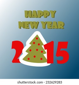 Christmas card with christmas tree