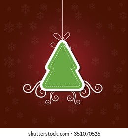 Christmas card with christmas tree