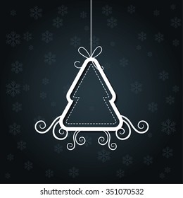 Christmas card with christmas tree