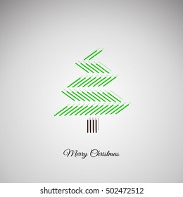 Christmas card with christmas tree