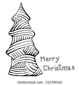 Christmas card with Christmas tree