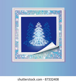 Christmas card with Christmas tree