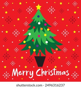 christmas card with christmas tree design