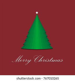 Christmas card with Christmas tree makes it look like paper cut.