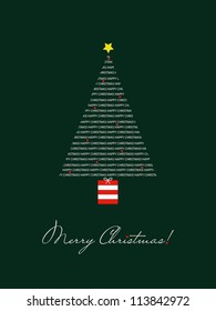 Christmas card, Christmas tree, Merry christmas