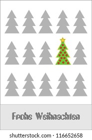 Christmas card with Christmas tree - the only one