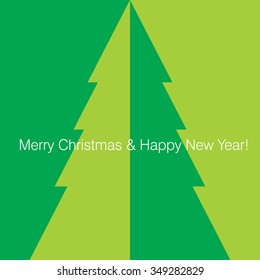 Christmas card, Christmas tree text, New Year