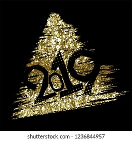 Christmas card with a Christmas tree. Vector