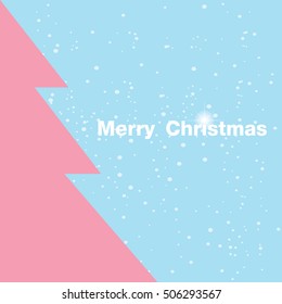 Christmas card with Christmas tree vector design.