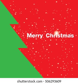 Christmas card with Christmas tree vector design.