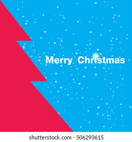 Christmas card with Christmas tree vector design.