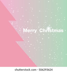 Christmas card with Christmas tree vector design.