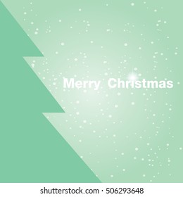 Christmas card with Christmas tree vector design.