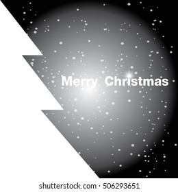 Christmas card with Christmas tree vector design.