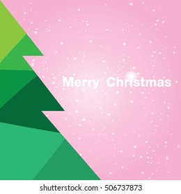 Christmas card with Christmas tree vector design.