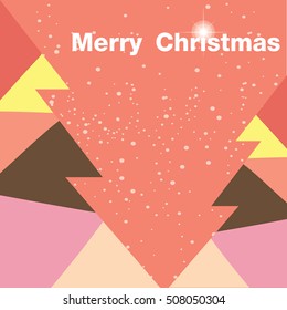Christmas card with Christmas tree vector design.