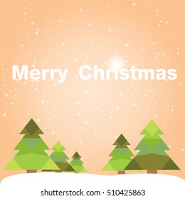 Christmas card with Christmas tree vector design.