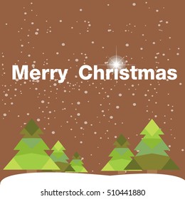 Christmas card with Christmas tree vector design.