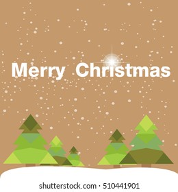 Christmas card with Christmas tree vector design.