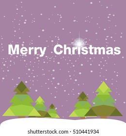 Christmas card with Christmas tree vector design.