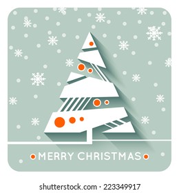 Christmas card. Christmas tree. Vector Illustration