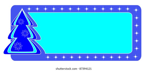 Christmas Card with Christmas tree. Vector illustrations