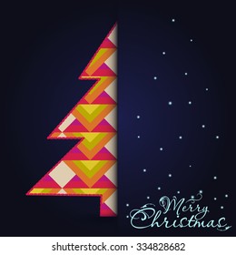 Christmas card with tree, Xmas card
