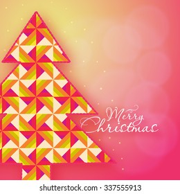 Christmas card with tree, Xmas card
