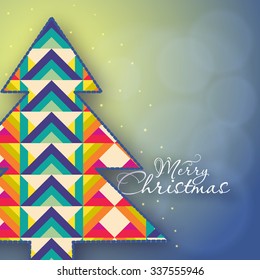 Christmas card with tree, Xmas card