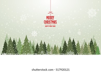 Christmas card tree-Illustration