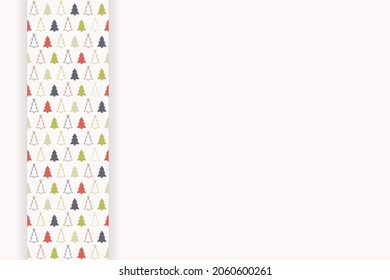 Weihnachtskarte mit Bäumen. Weihnachtshintergrund. Vektorgrafik