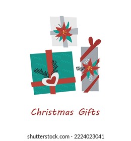 Christmas card with a truck carrying a spruce