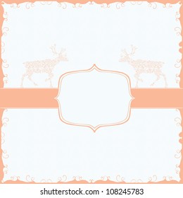 Christmas card with two reindeerÃ?Â´s