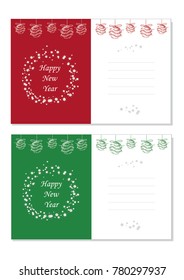 Christmas card in two colors