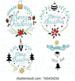 Christmas card typography