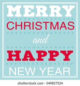 Christmas card with typography design