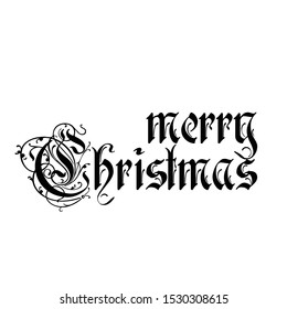 Christmas card, typography for print or use as poster, card, flyer or T shirt
