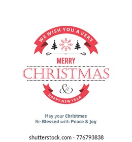 Christmas card with typography vector