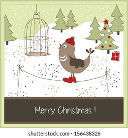 Christmas card, vector