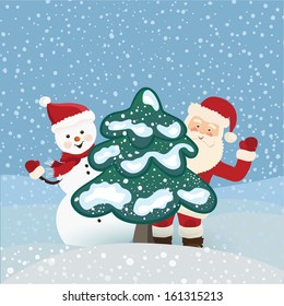 Christmas card in vector